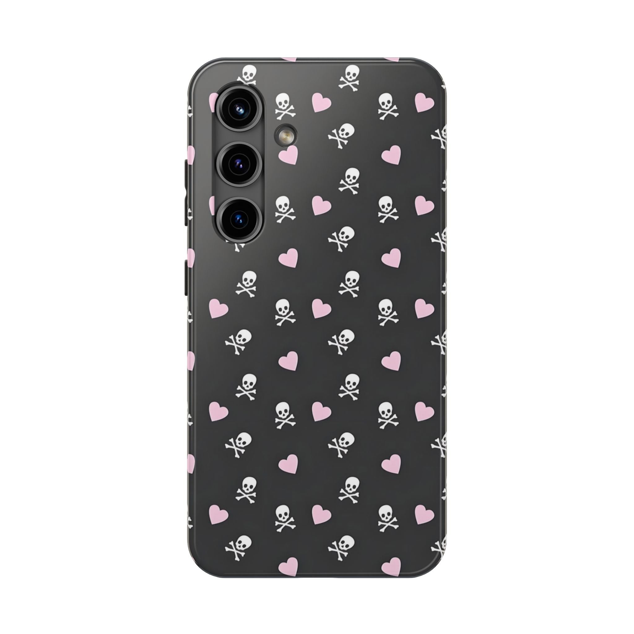 Cute Skulls and Hearts Phone Case  - Tough Impact-Resistant Case