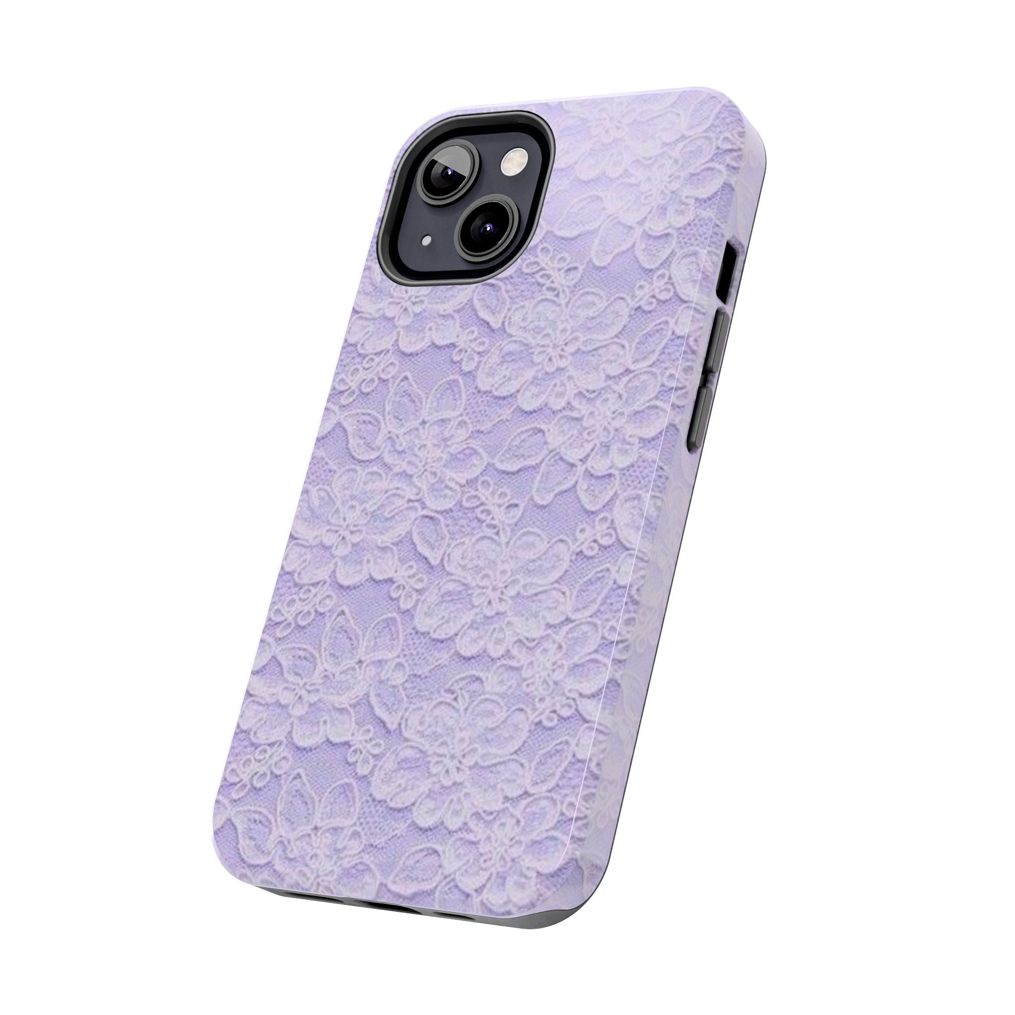 Purple Lace Cute Coquette Phone Case