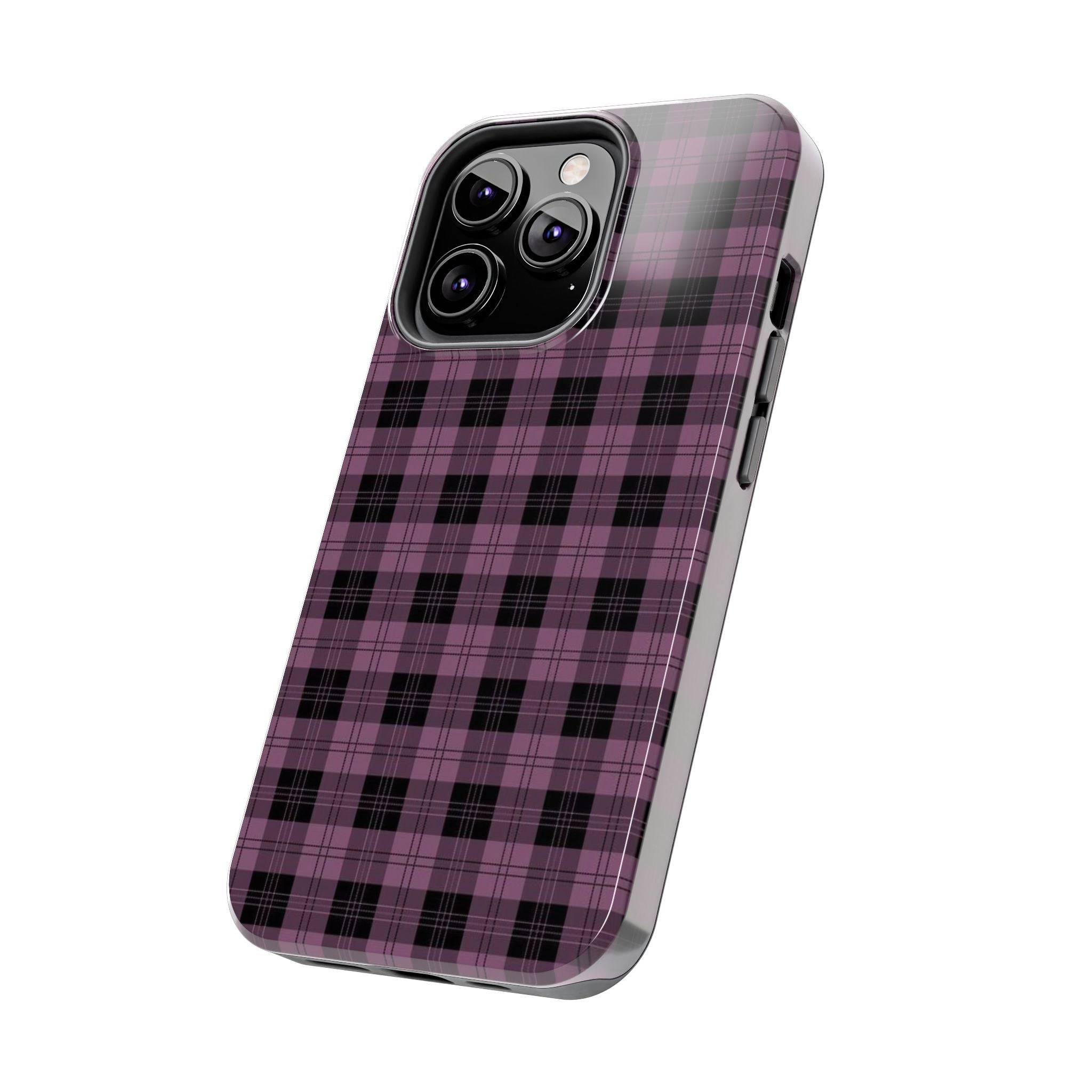 Emo Dark Pink Gingham Plaid Phone Case  - Tough Impact-Resistant Case