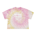 " NO WAR JUST PEACE " Peace Sign Women's Tie-Dye Crop Tee