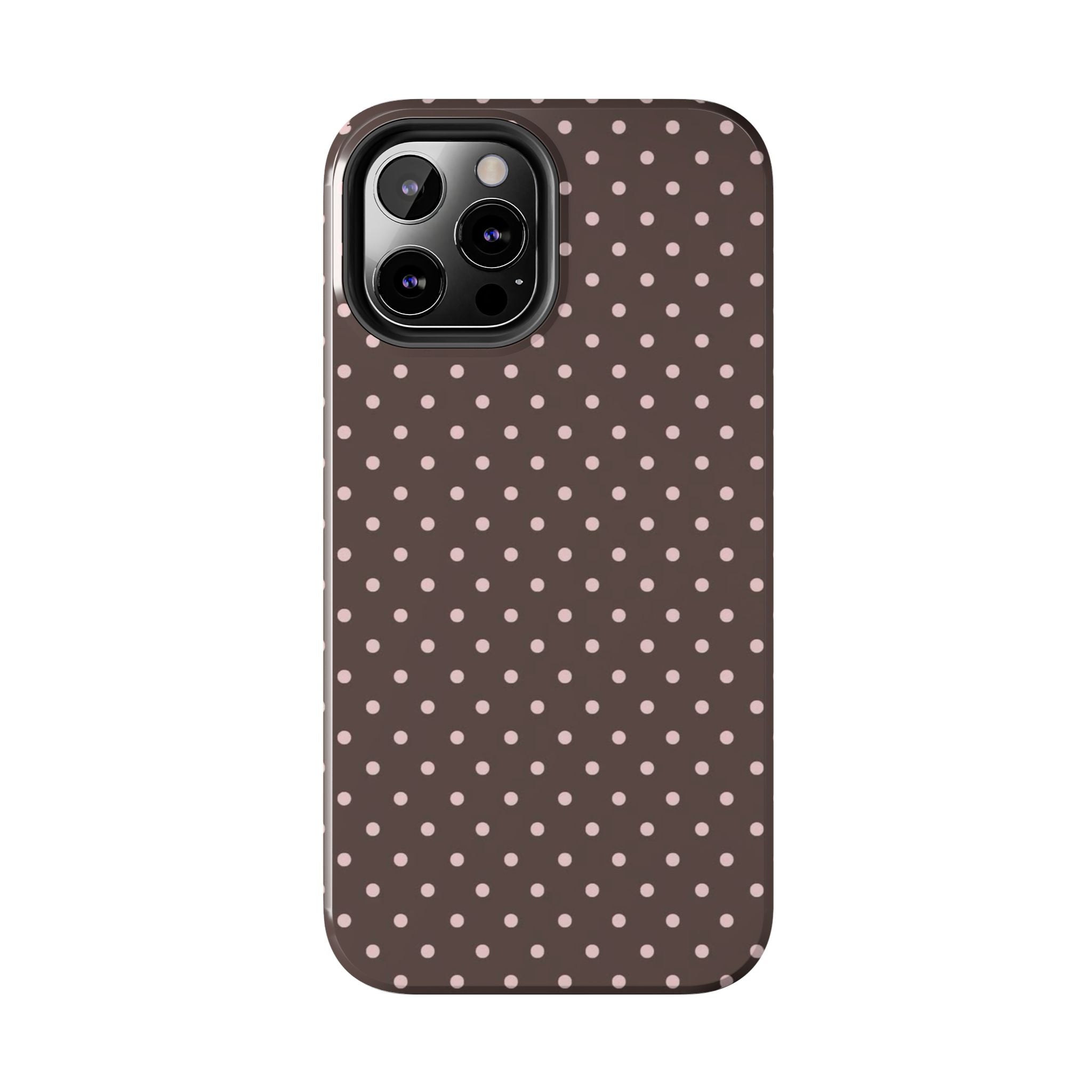 Brown with Pink Dots Phone Case  - Tough Impact-Resistant Case