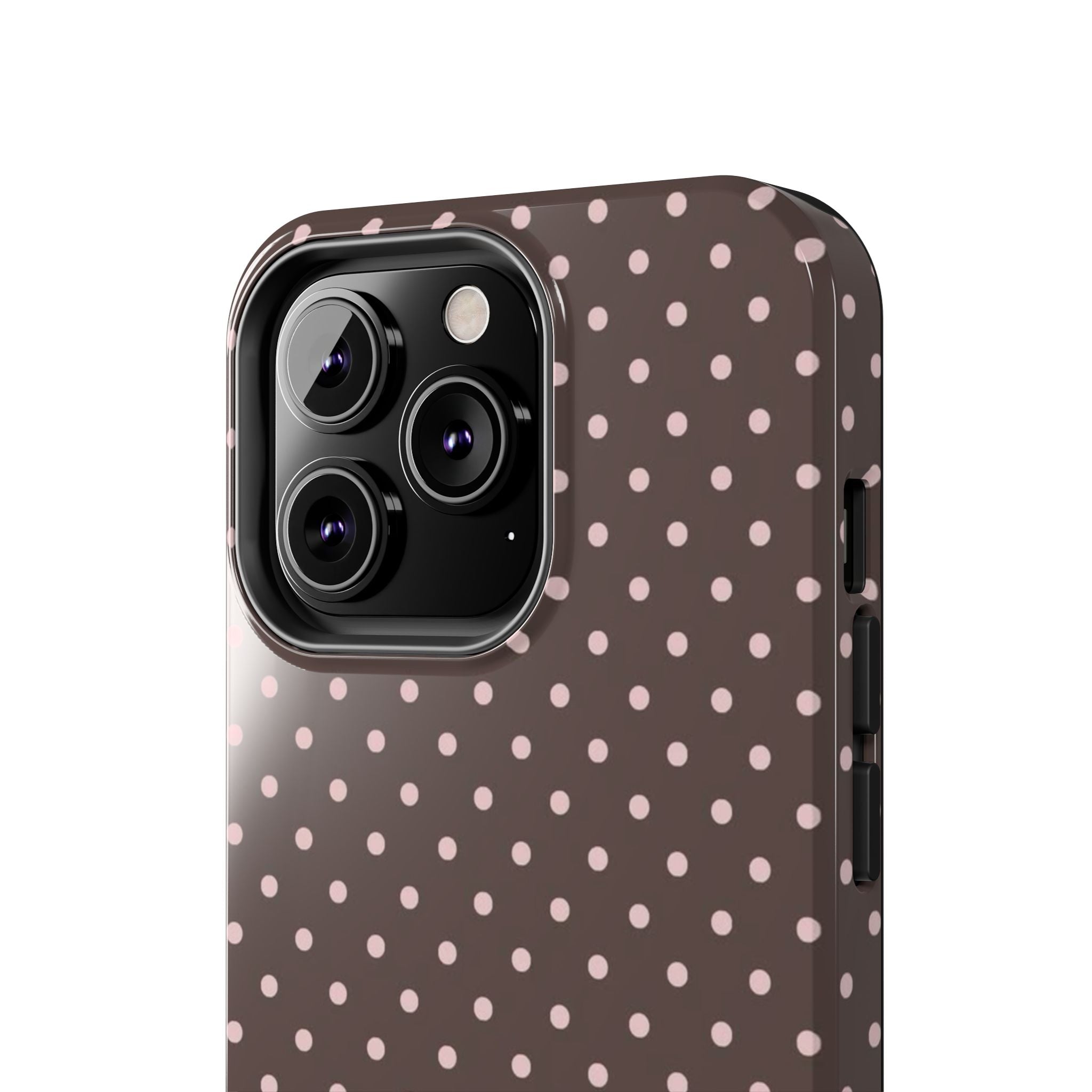Brown with Pink Dots Phone Case  - Tough Impact-Resistant Case