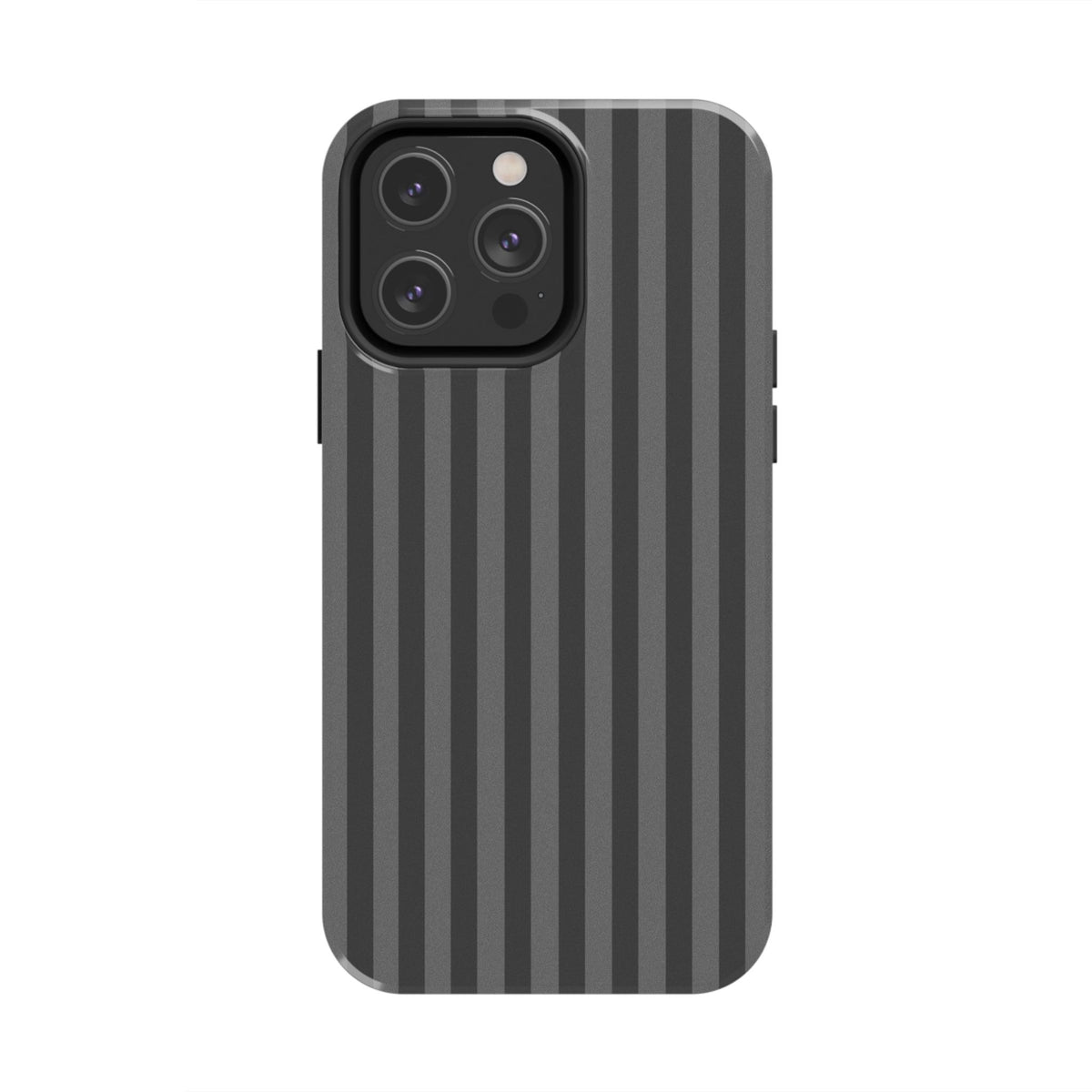 Dark Grey and Black Stripes Phone Case