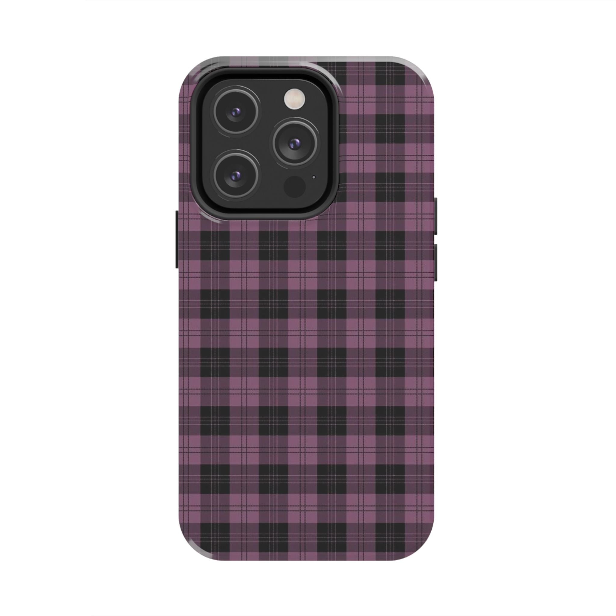 Emo Dark Pink Gingham Plaid Phone Case  - Tough Impact-Resistant Case