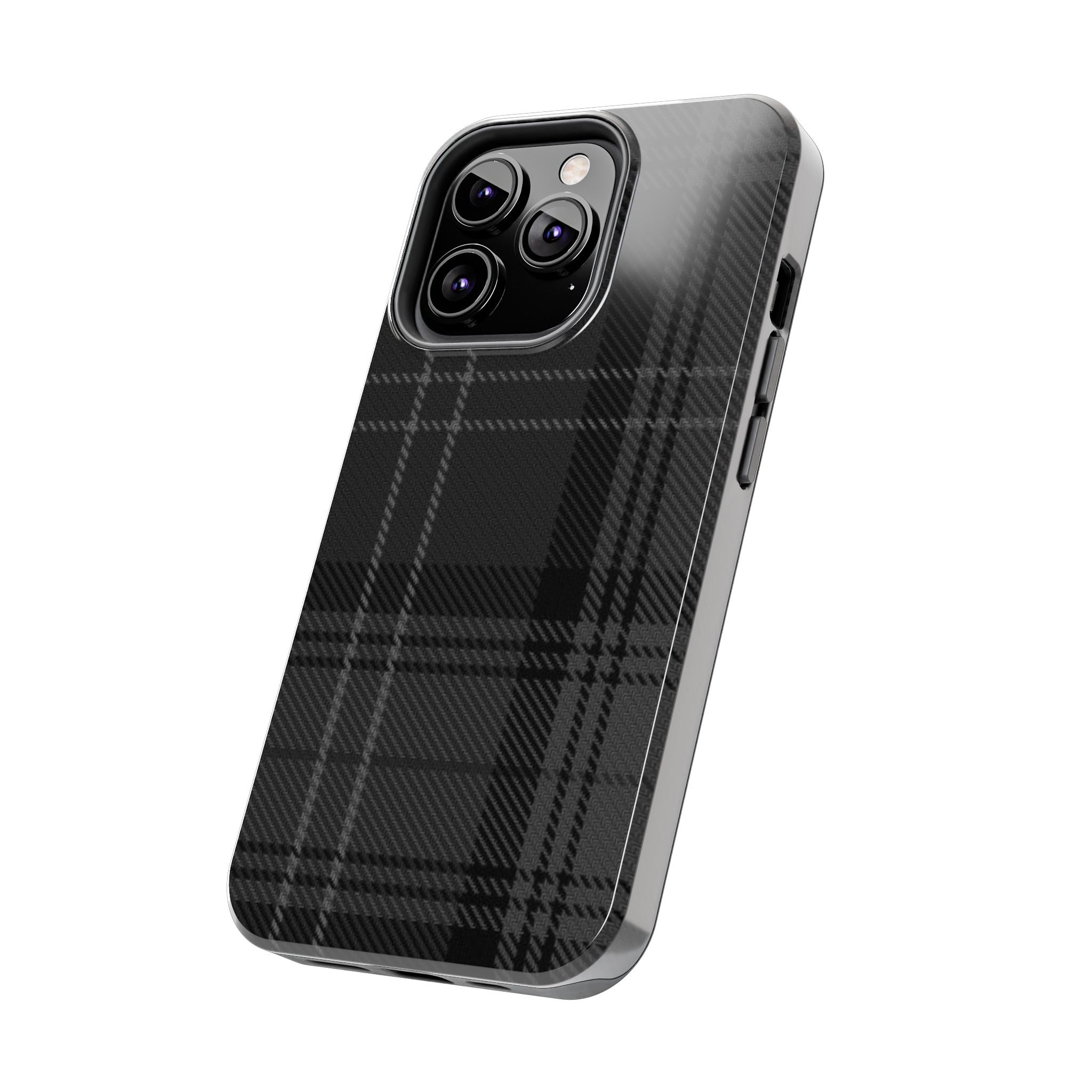Black Plaid Phone Case  - Tough Impact-Resistant Case