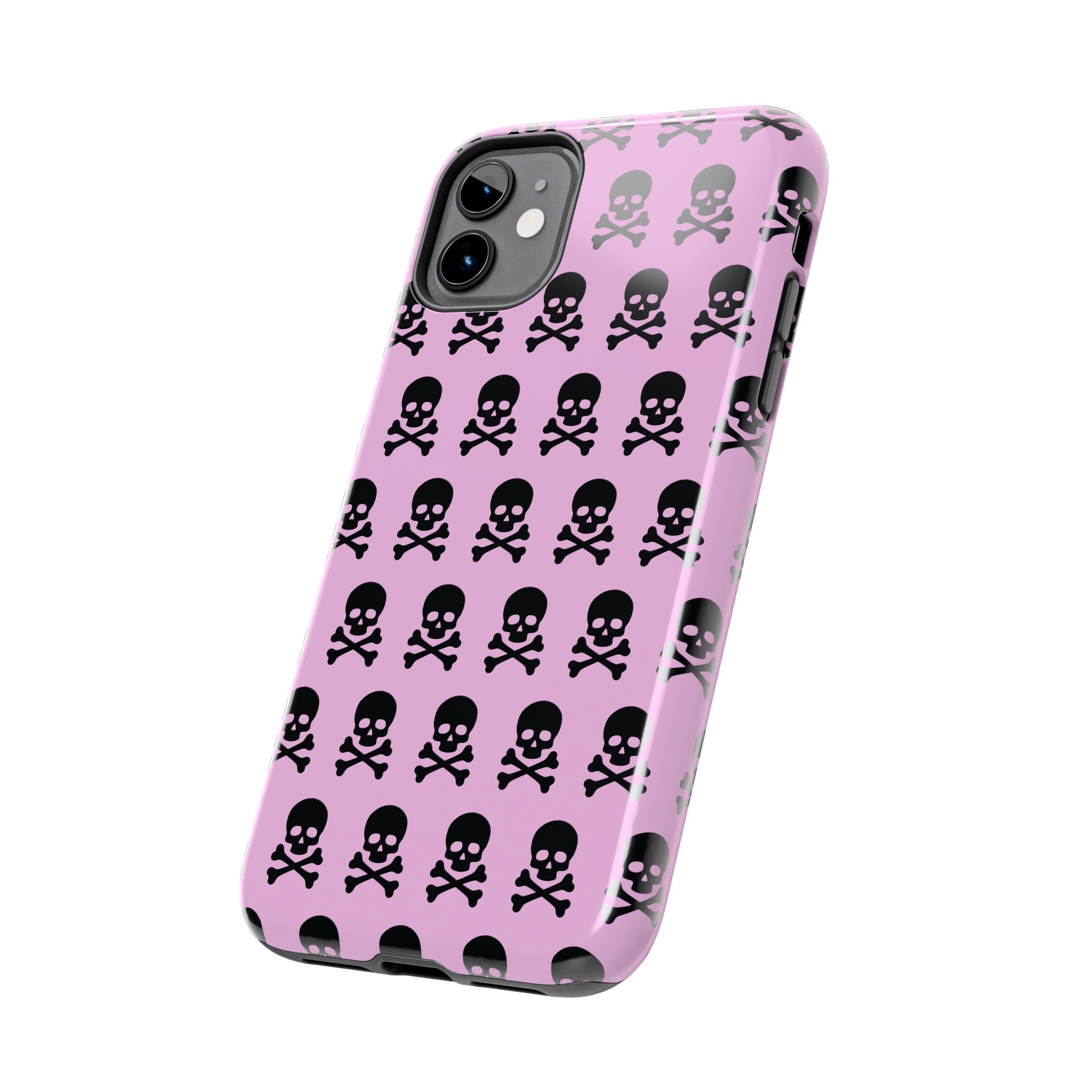 Pink Punk Skull Print Phone Case