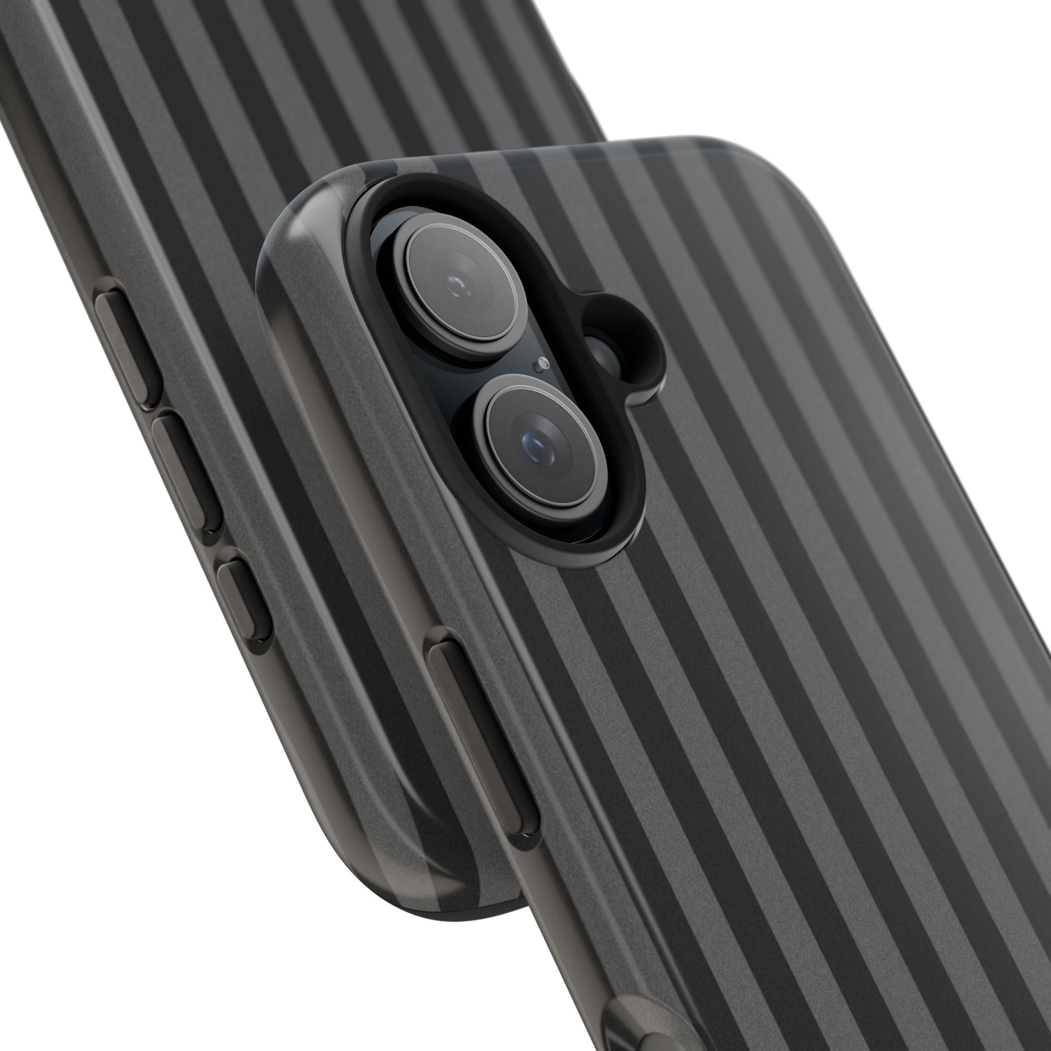 Dark Grey and Black Stripes Phone Case