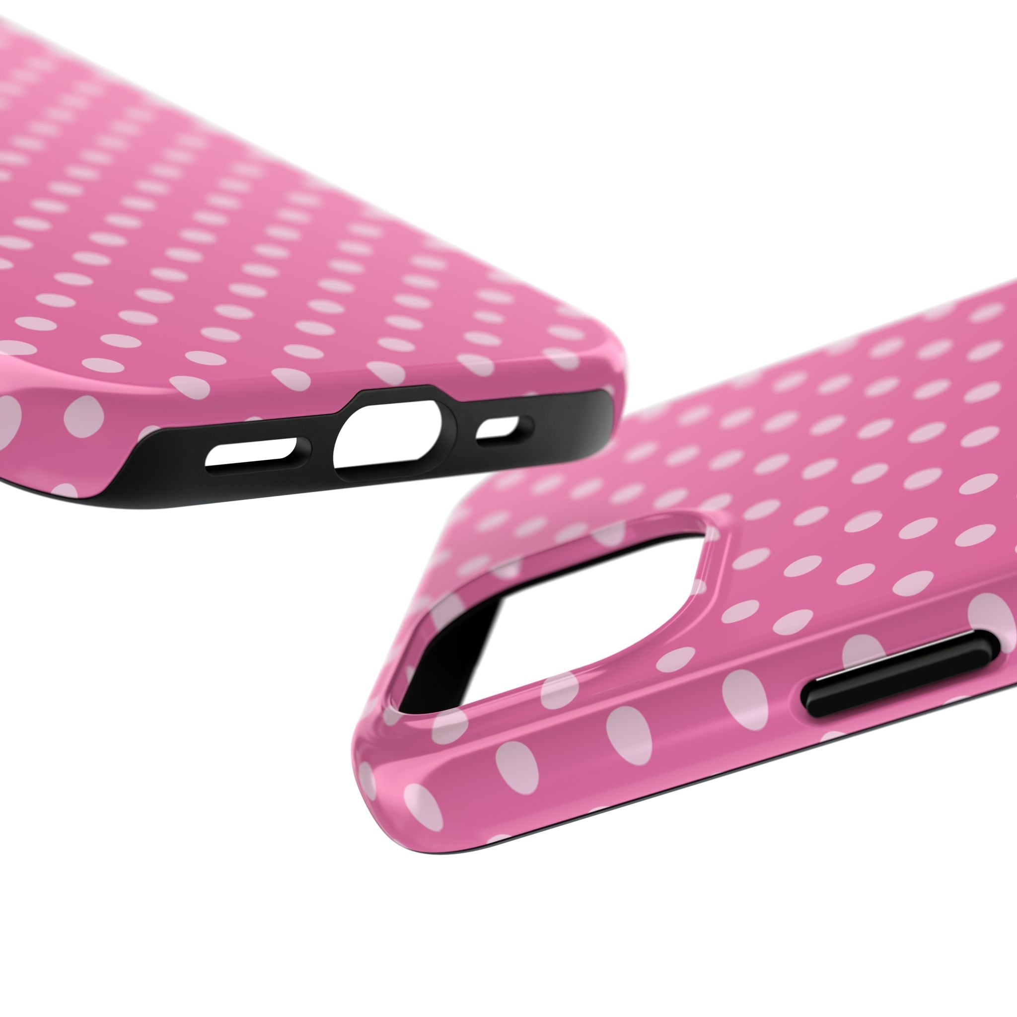 Pink on Pink Polka Dot Phone Case  - Tough Impact-Resistant Case