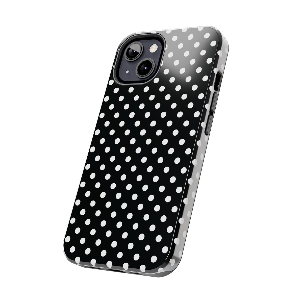 Black and White Polka Dot Phone Case  - Tough Impact-Resistant Case
